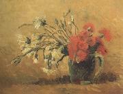 Vincent Van Gogh Vase with Red and White Carnations on Yellow Background (nn04) china oil painting artist